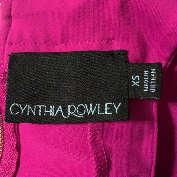 Cynthia Rowley Sleeveless Short Dress Size XS Plum Round Neck Pockets Back Zip - Picture 8 of 10